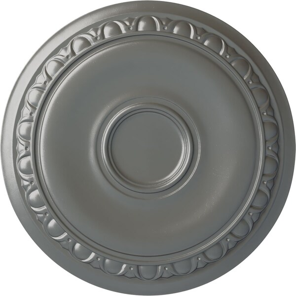 Ekena Millwork Caputo Ceiling Medallion (Fits Canopies up to 6"), Hand-Painted Silver, 24 1/4"OD x 1 1/2"P CM24CASLS - main